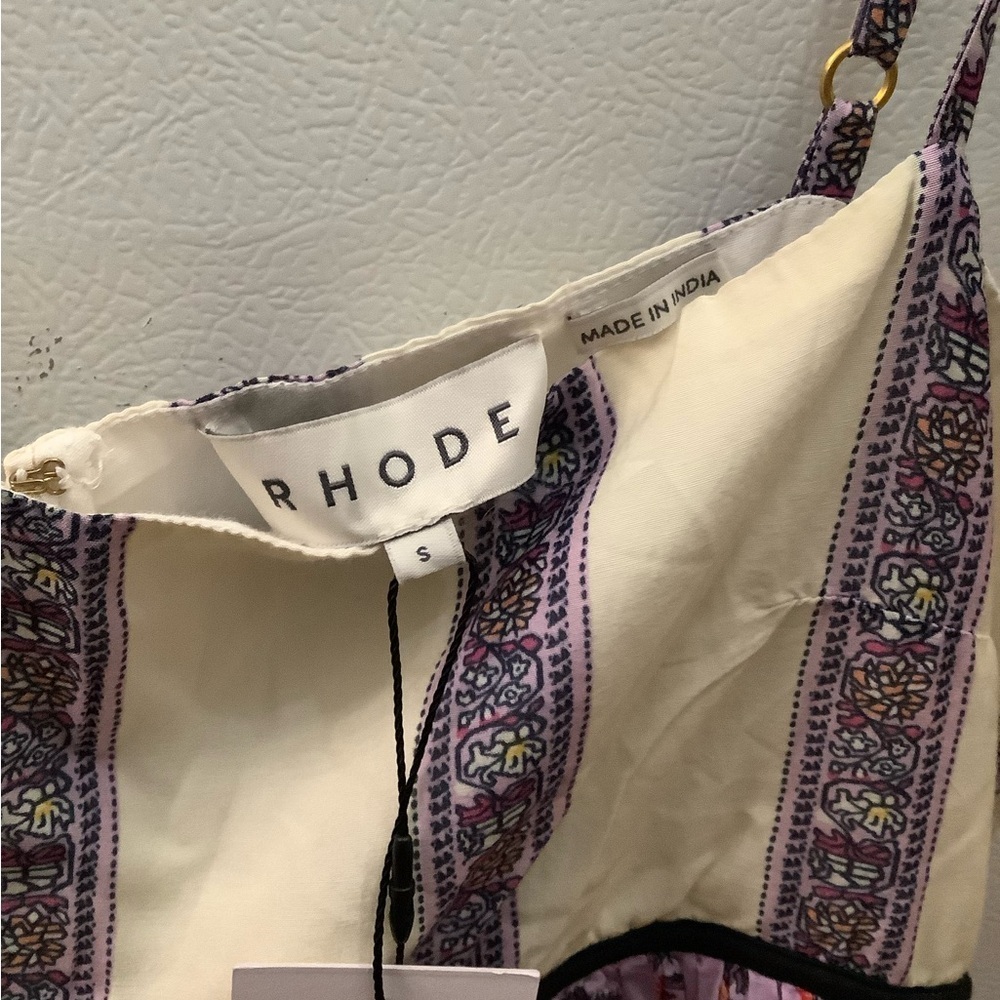Rhode Resort Saachi Midi Dress Violet Floral Sleeveless Summer Boho Chic Sz.Sm‌ - Picture 9 of 15